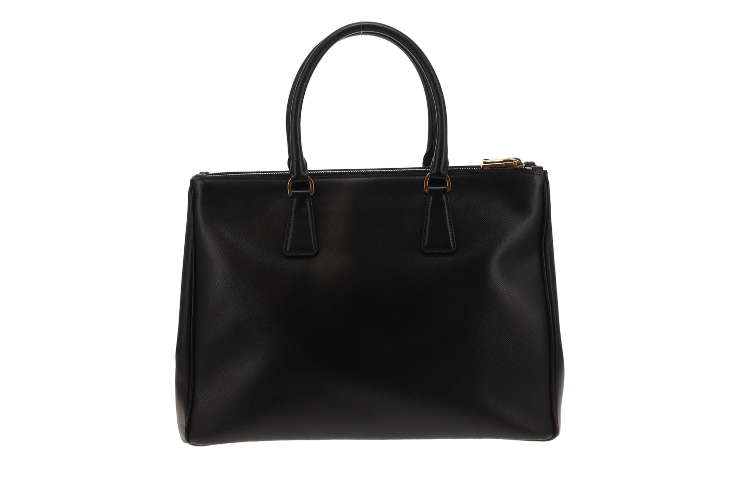 Prada Galleria Doube Zip Large Tote Black Saffiano Lux GHW