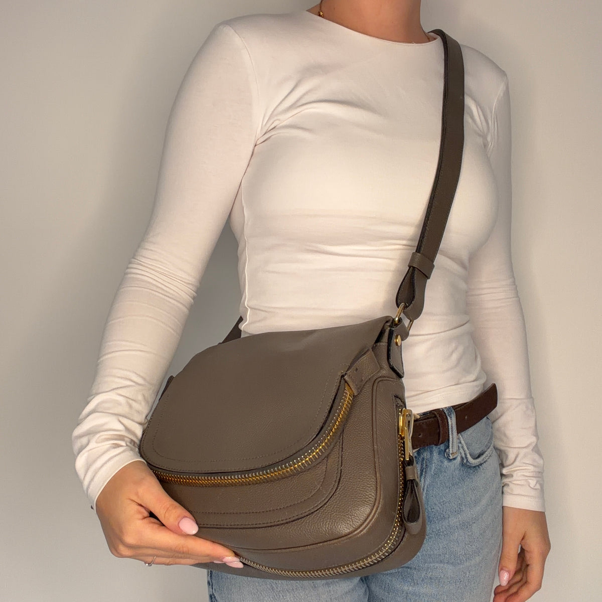 Tom Ford Jennifer Bag Taupe
