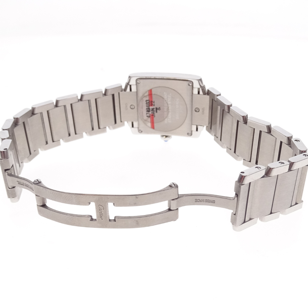 Cartier Tank Watch Medium Model Stainless Steel and Diamond (quartz movement)