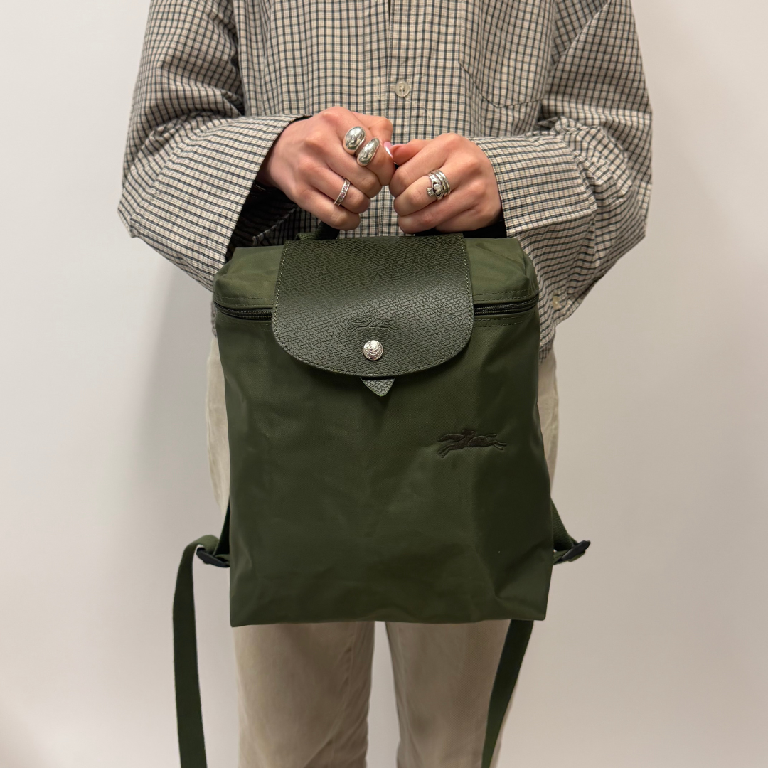 Longchamp Le Pliage Club Green Nylon Backpack