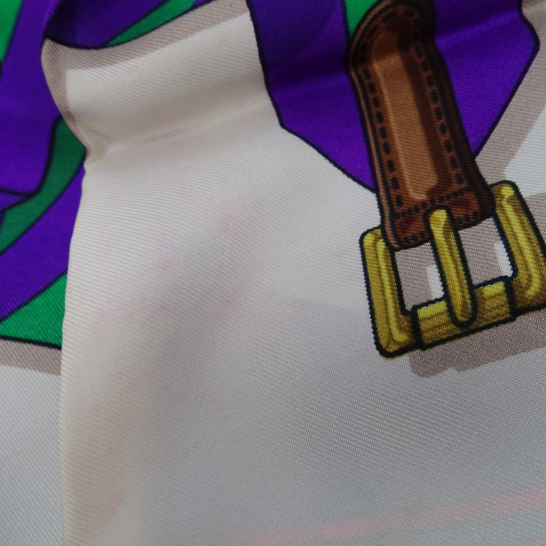 Hermes Les Sangles Scarf 90 100% Silk