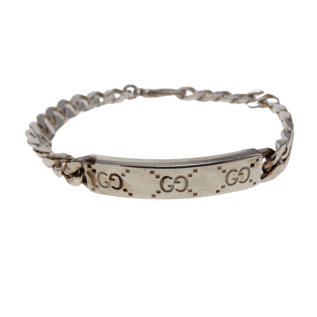 Gucci ID Chain GG Bracelet Sterling Silver (18)