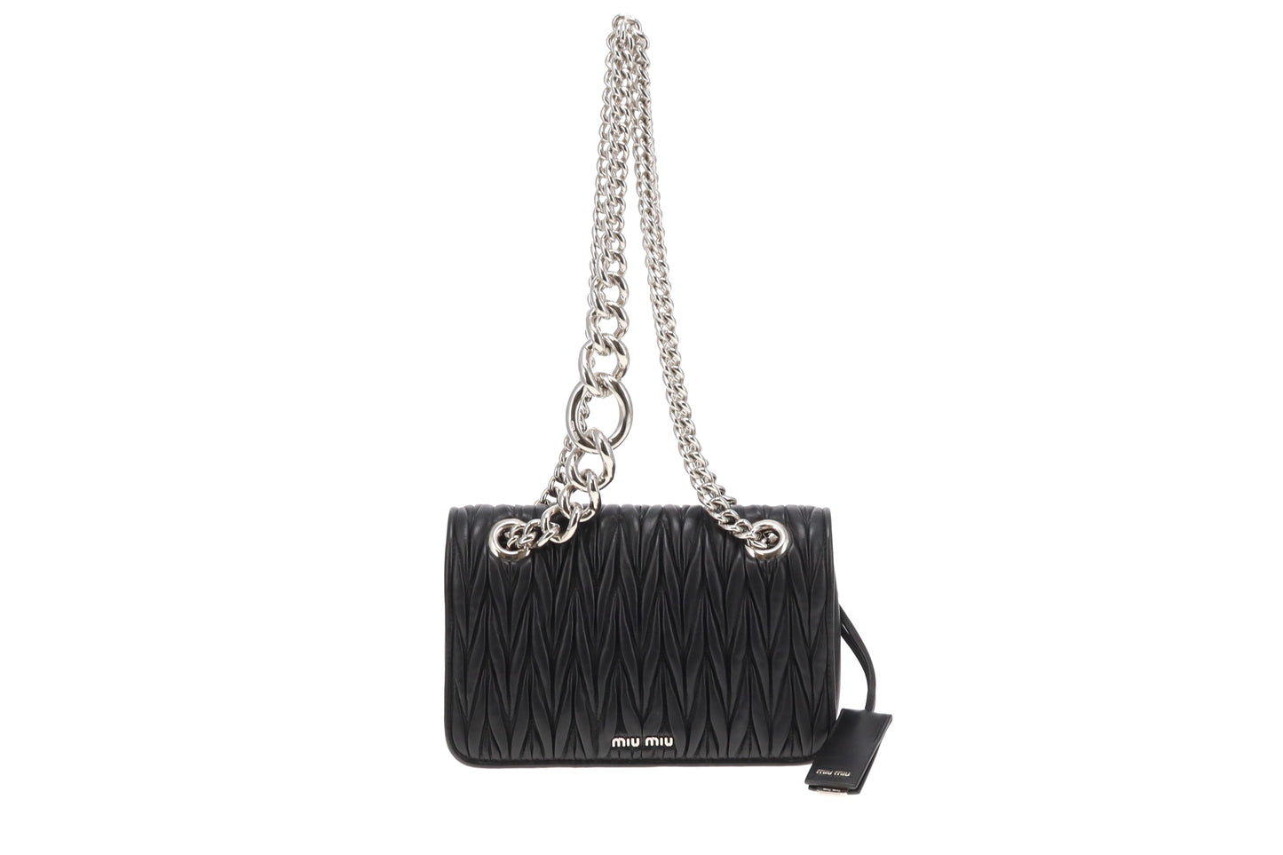 Miu Miu Flap Bag Matelasse Black SHW