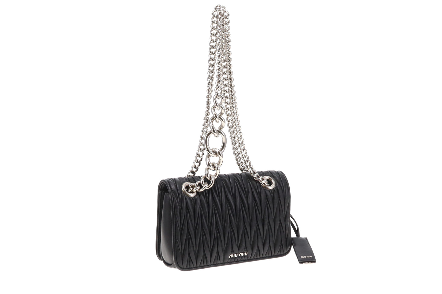 Miu Miu Flap Bag Matelasse Black SHW