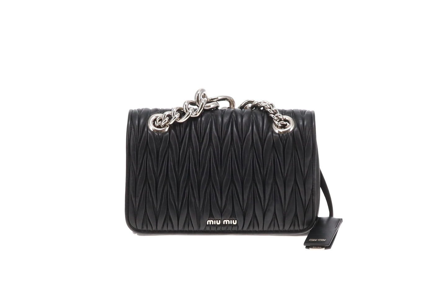 Miu Miu Flap Bag Matelasse Black SHW
