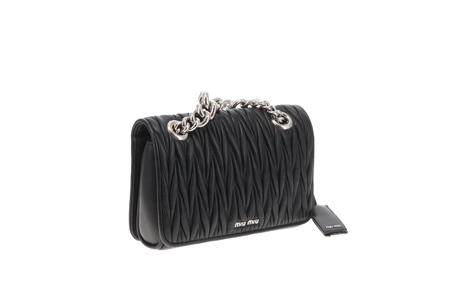 Miu Miu Flap Bag Matelasse Black SHW