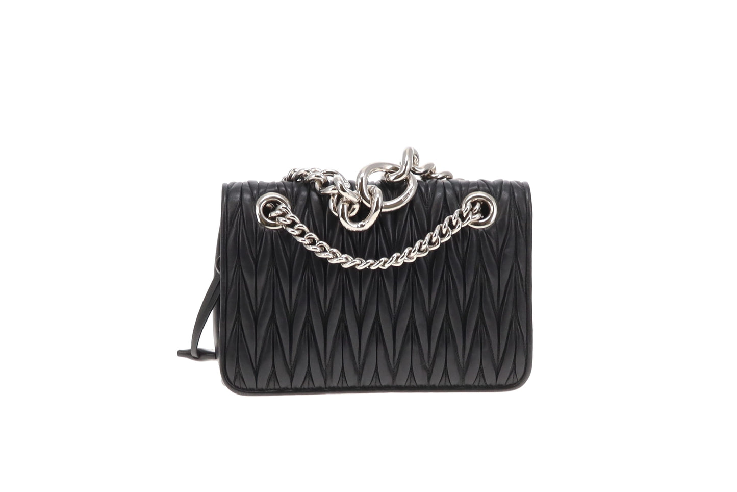 Miu Miu Flap Bag Matelasse Black SHW