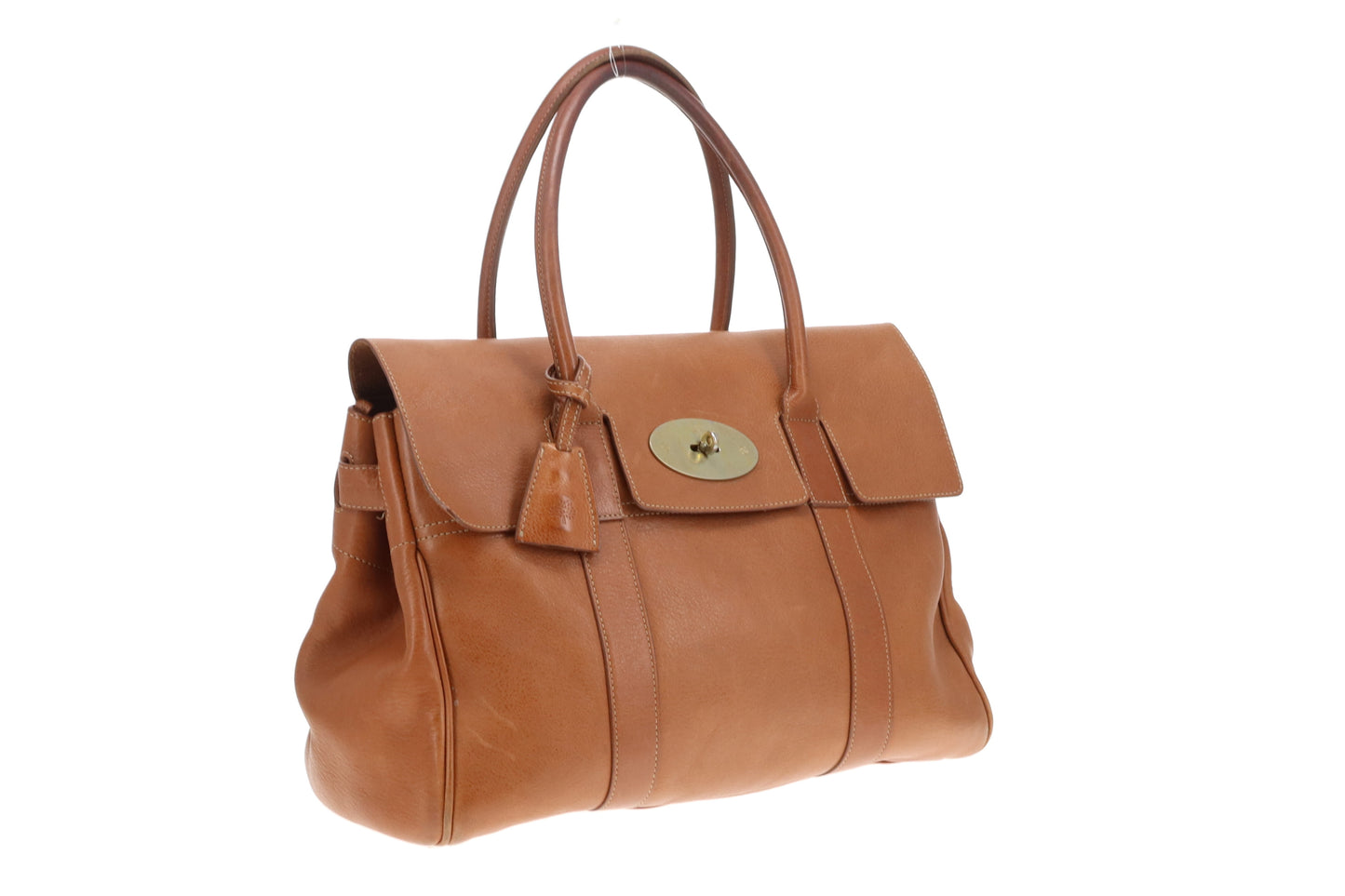 Mulberry Bayswater Natural Veg Tannded Leather In Oak With Brass