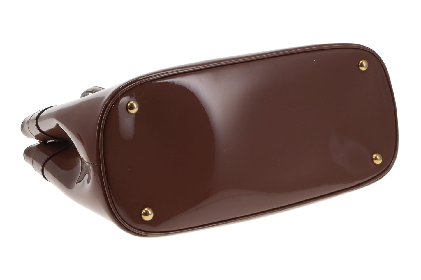 Gucci Horsebit Tote with Strap Mocha Patent Leather GHW