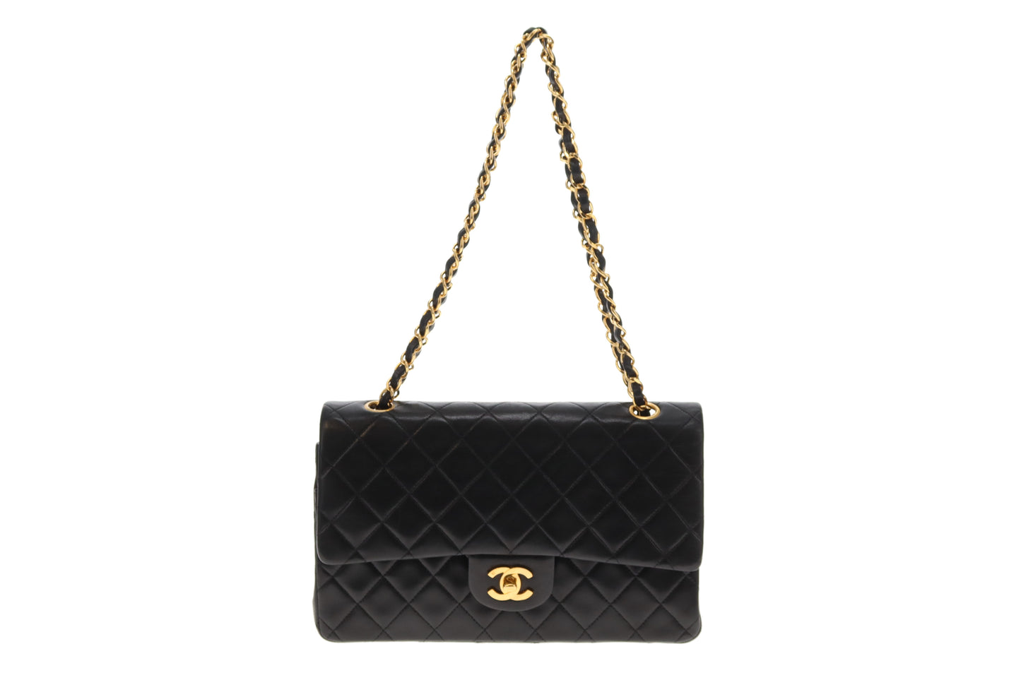 Chanel Classic Double Flap Medium Black Lambs GHW 1996/97