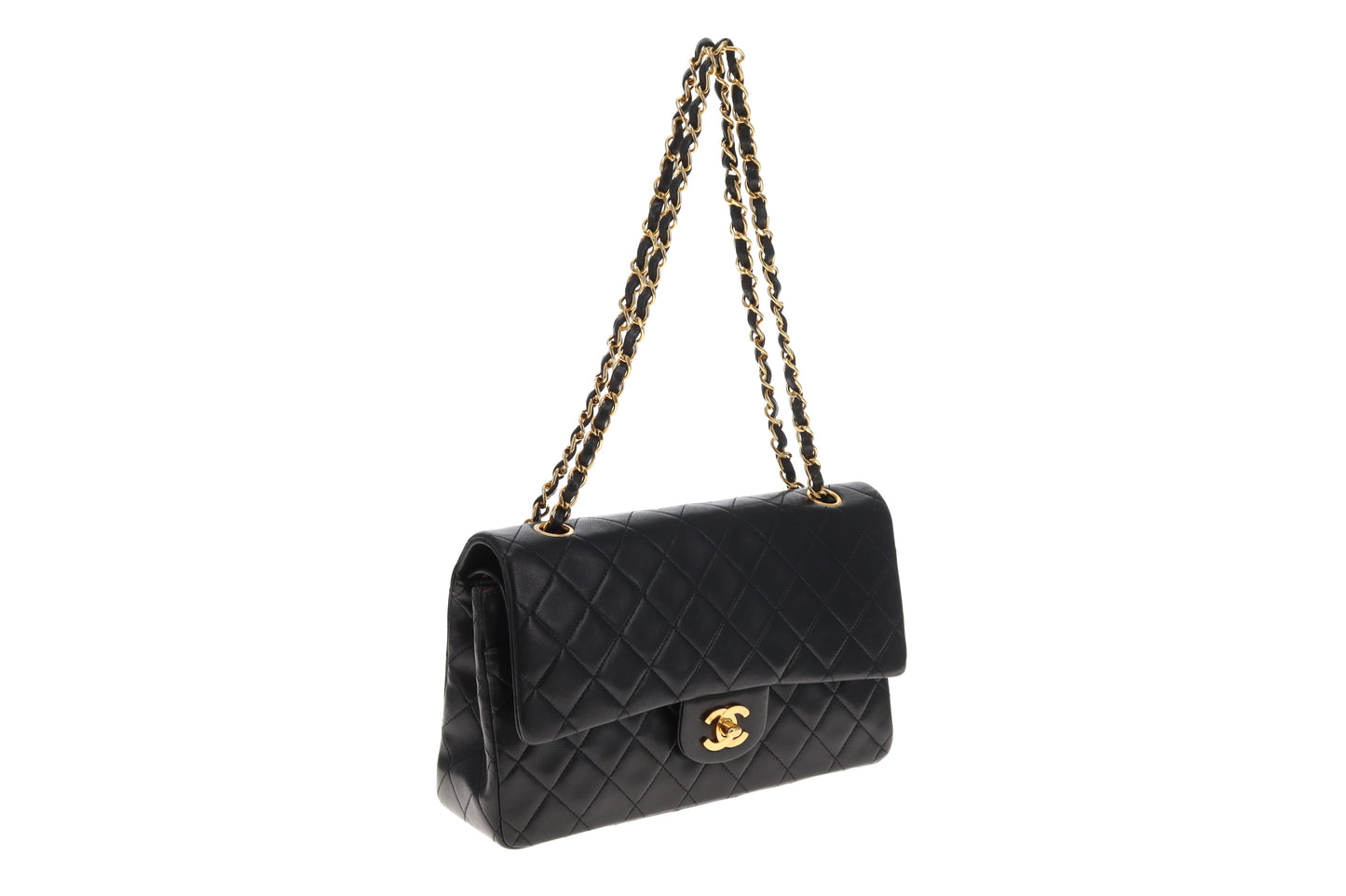 Chanel Classic Double Flap Medium Black Lambs GHW 1996/97