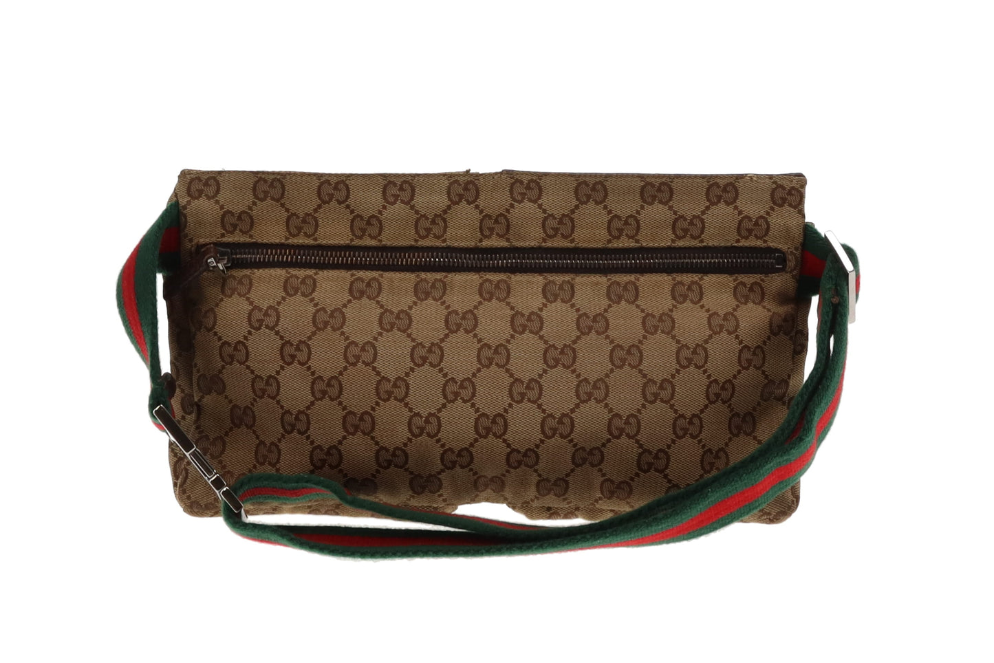Gucci Vintage GG Canvas Twin Pocket Waist Bag