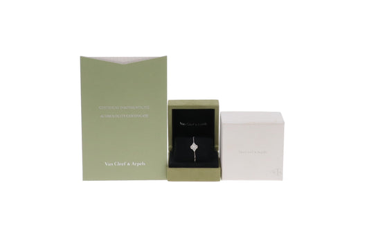 Van Cleef & Arpels Sweet Alhambra Motif Bracelet In White Gold & Diamonds