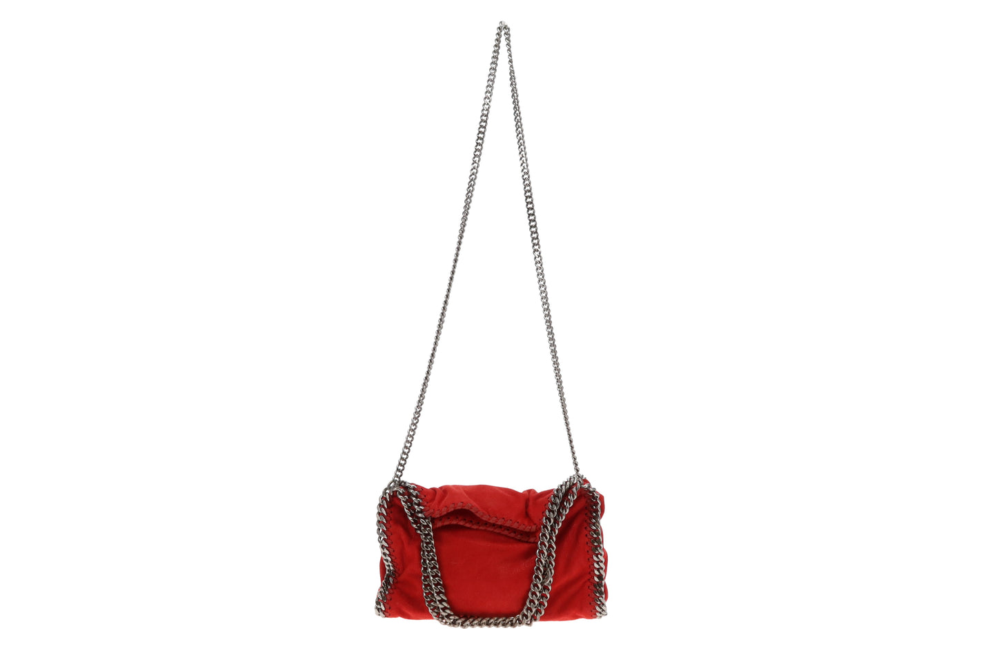Stella McCartney Falabella Fold Over Mini Red Shaggy Deer