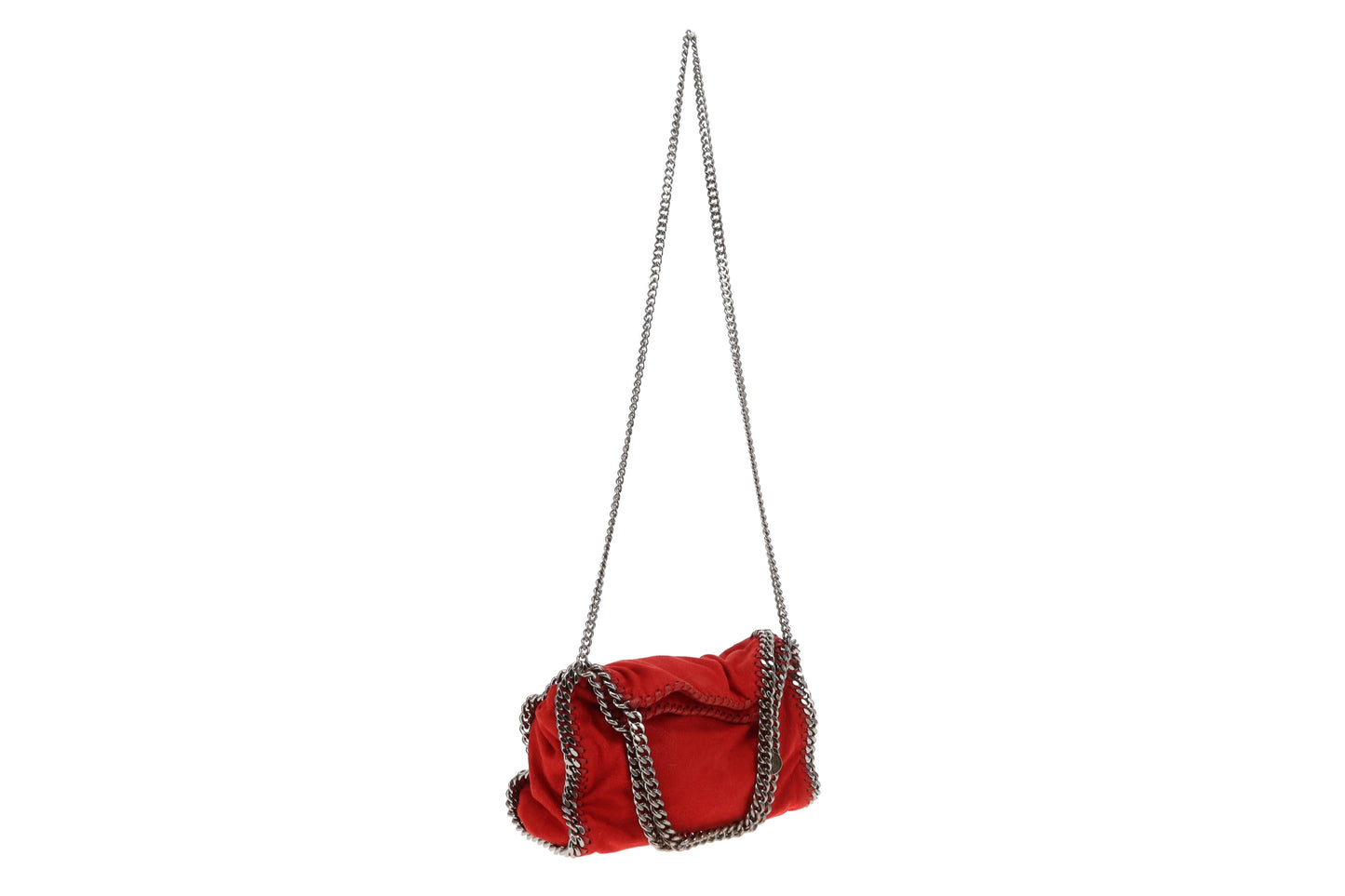 Stella McCartney Falabella Fold Over Mini Red Shaggy Deer