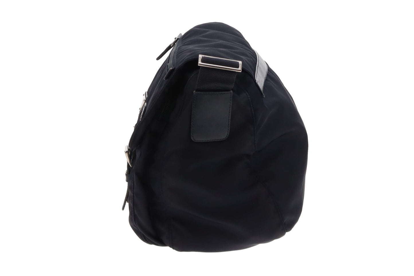Prada Navy Nylon Twin Pocket East West Messenger Bag