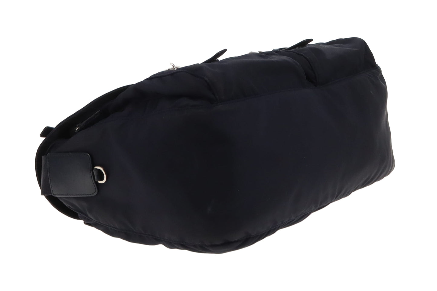 Prada Navy Nylon Twin Pocket East West Messenger Bag
