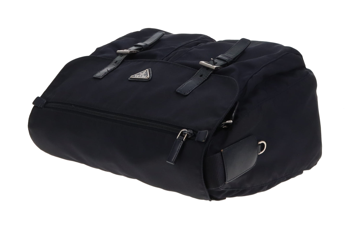 Prada Navy Nylon Twin Pocket East West Messenger Bag