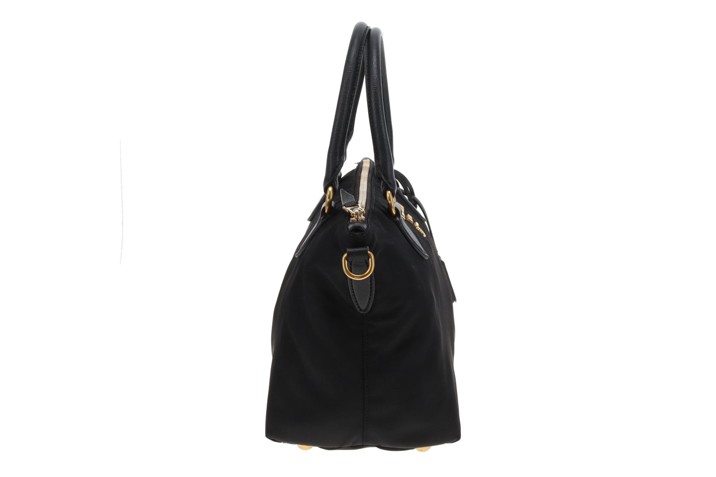 Prada Nylon Tote Small Convertible Black