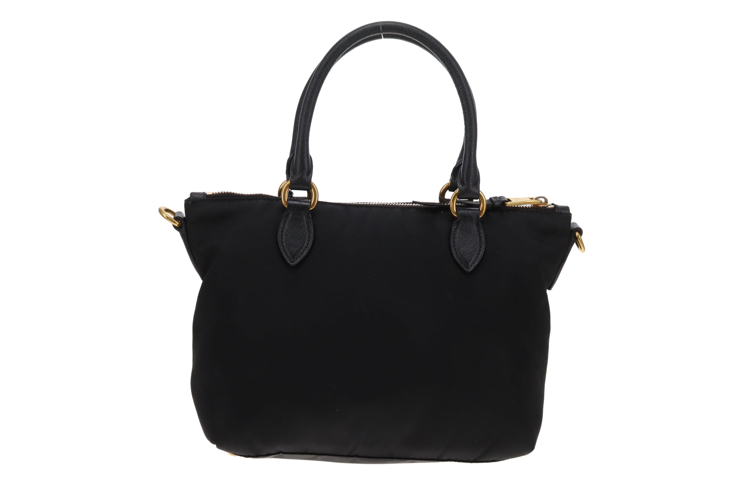 Prada Nylon Tote Small Convertible Black