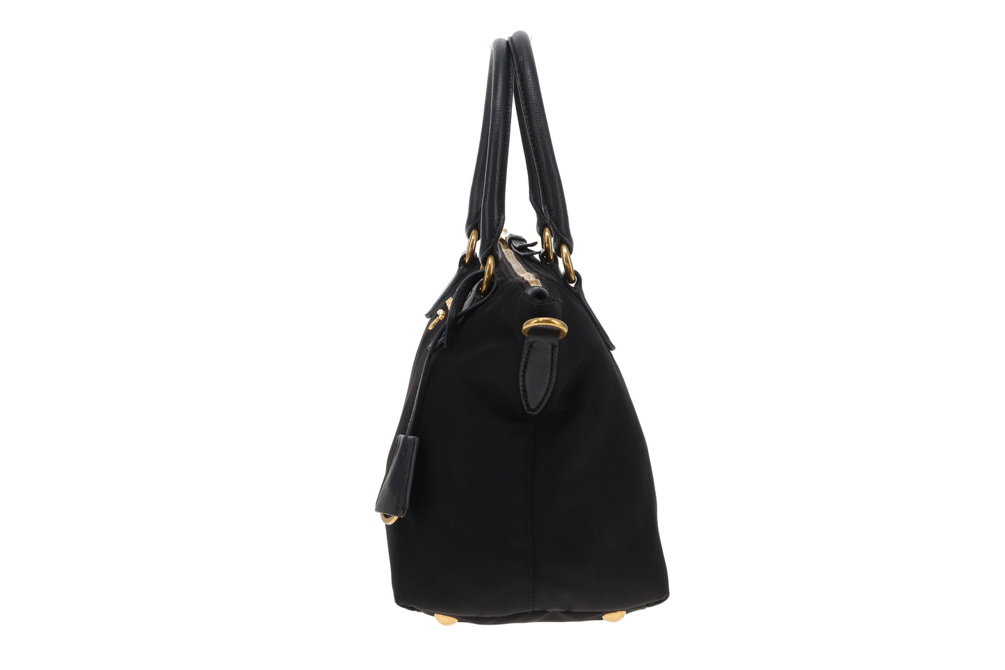 Prada Nylon Tote Small Convertible Black