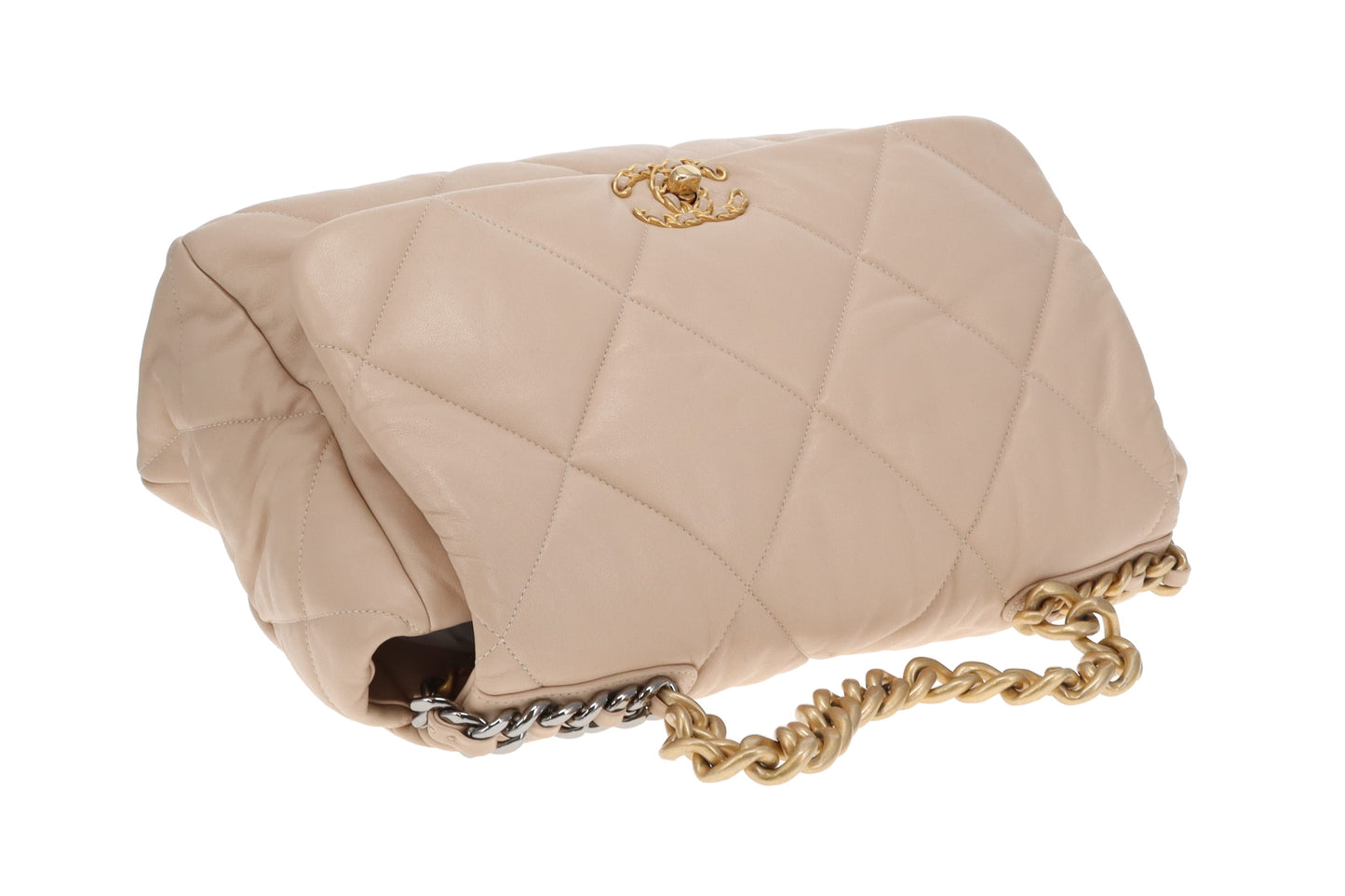 Chanel 19 Bag Maxi Beige Lambskin 2019