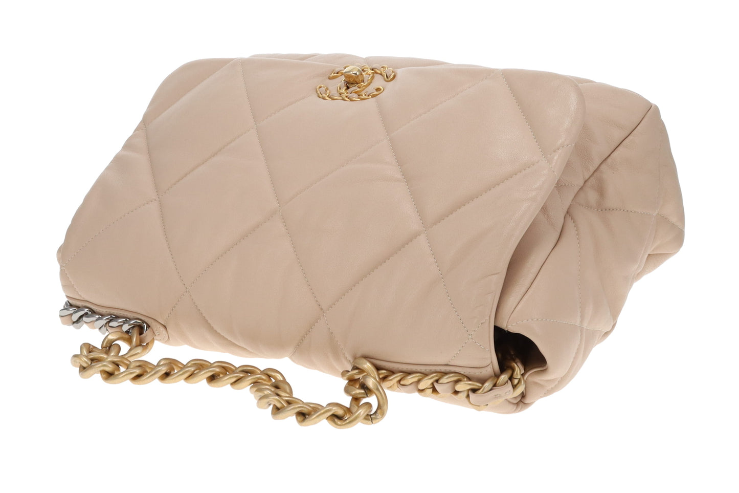 Chanel 19 Bag Maxi Beige Lambskin 2019