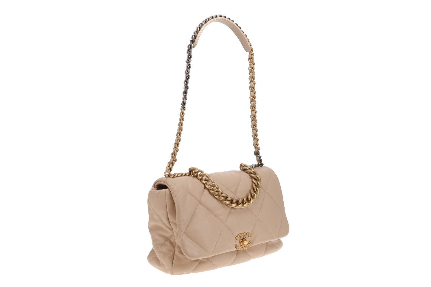 Chanel 19 Bag Maxi Beige Lambskin 2019