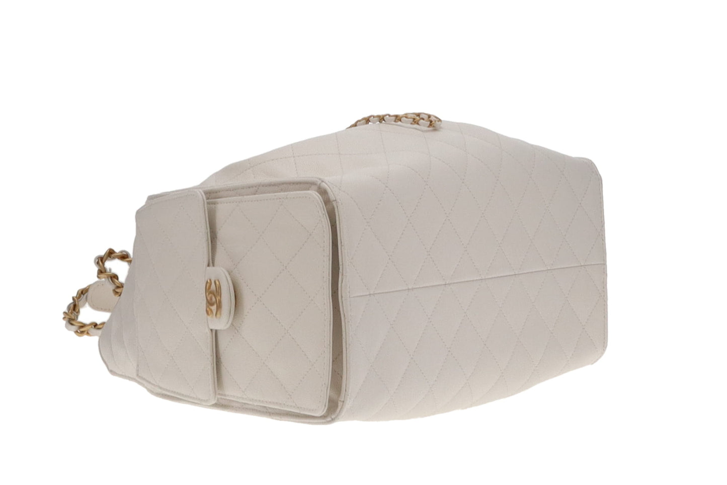 Chanel 25 White Caviar GHW 2025