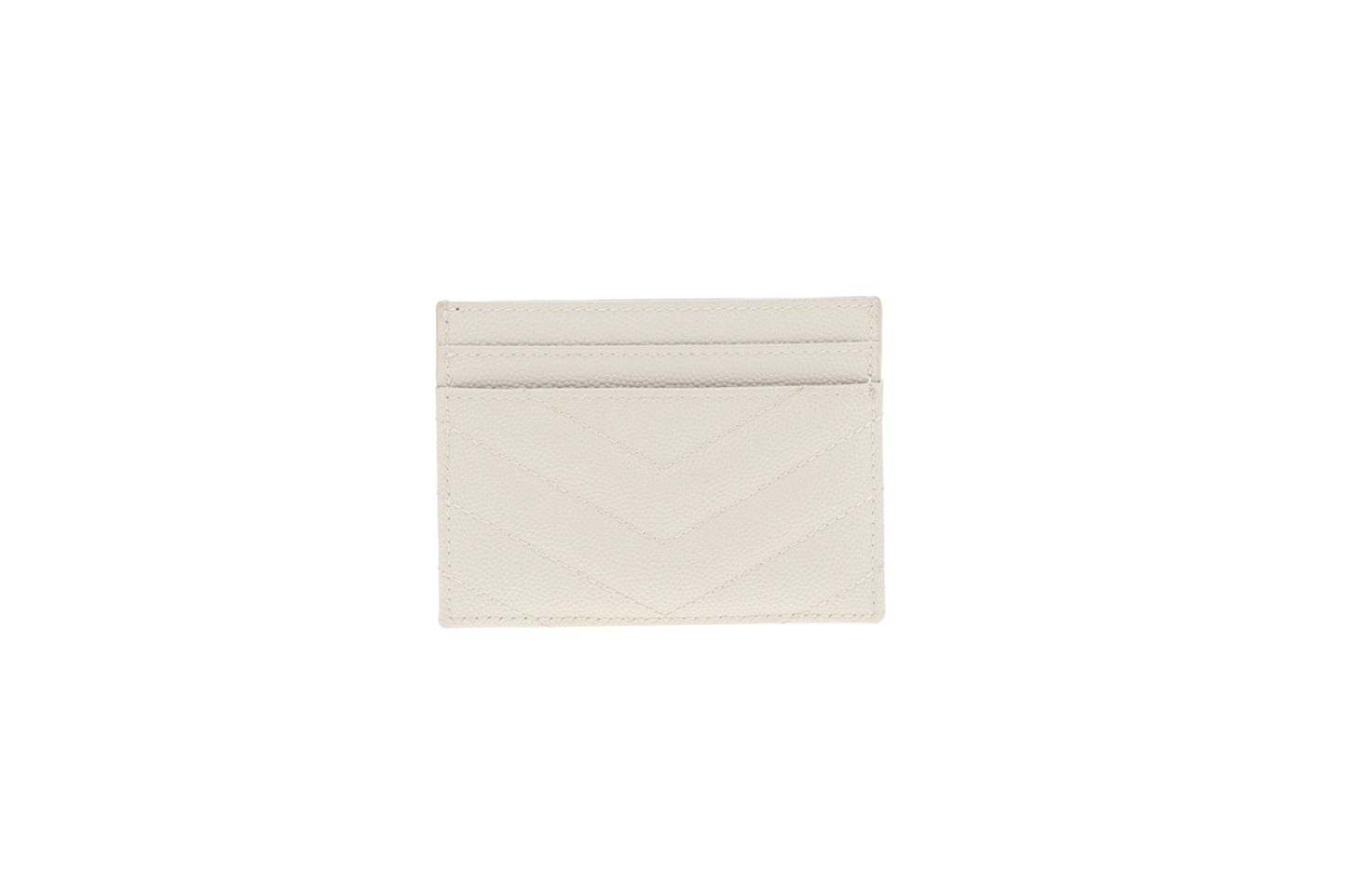 Saint Laurent Cassandre Card Holder Blanc Vintage SHW