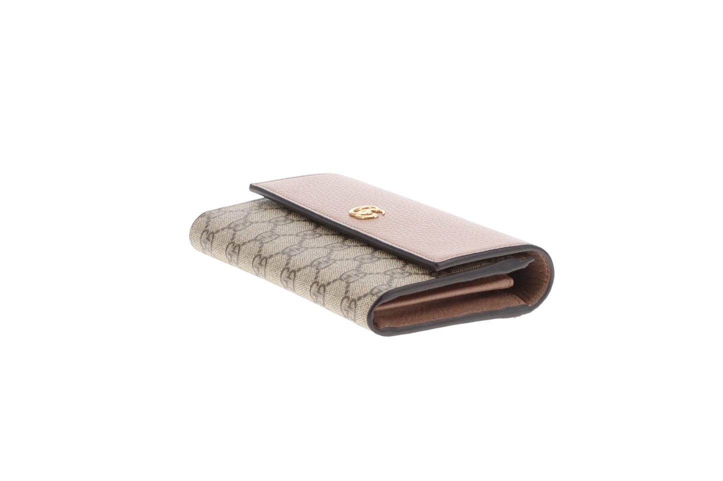 Gucci Marmont Continential Wallet Dusty Pink and GG Supreme