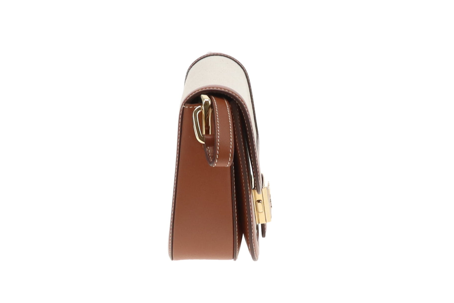 Prada Embleme Flap Bag Brown Leather and Linen