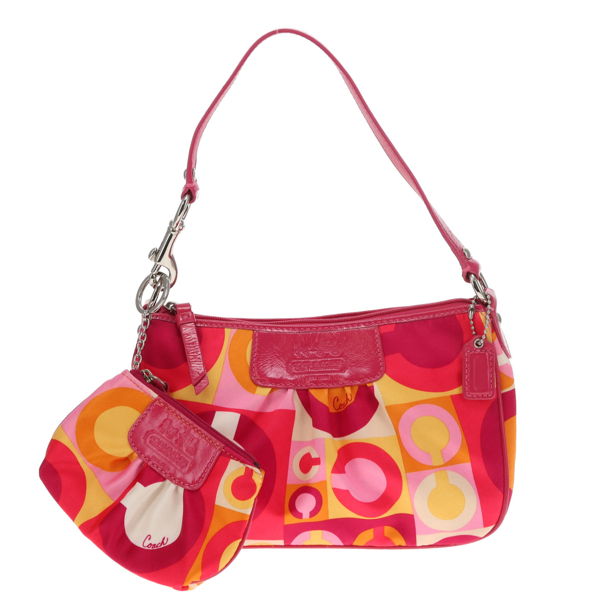 Coach Multicolour C Logo Small Shoulder Bag With Pouch