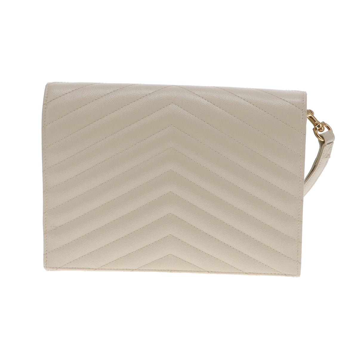 Saint Laurent Cassandre Wristlet Ivory