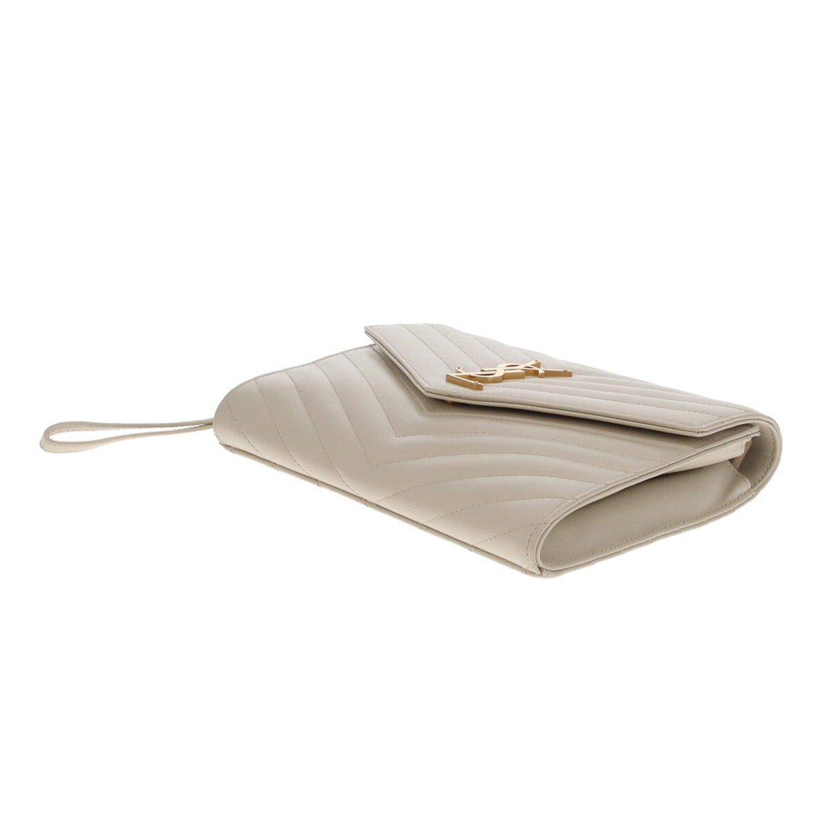Saint Laurent Cassandre Wristlet Ivory
