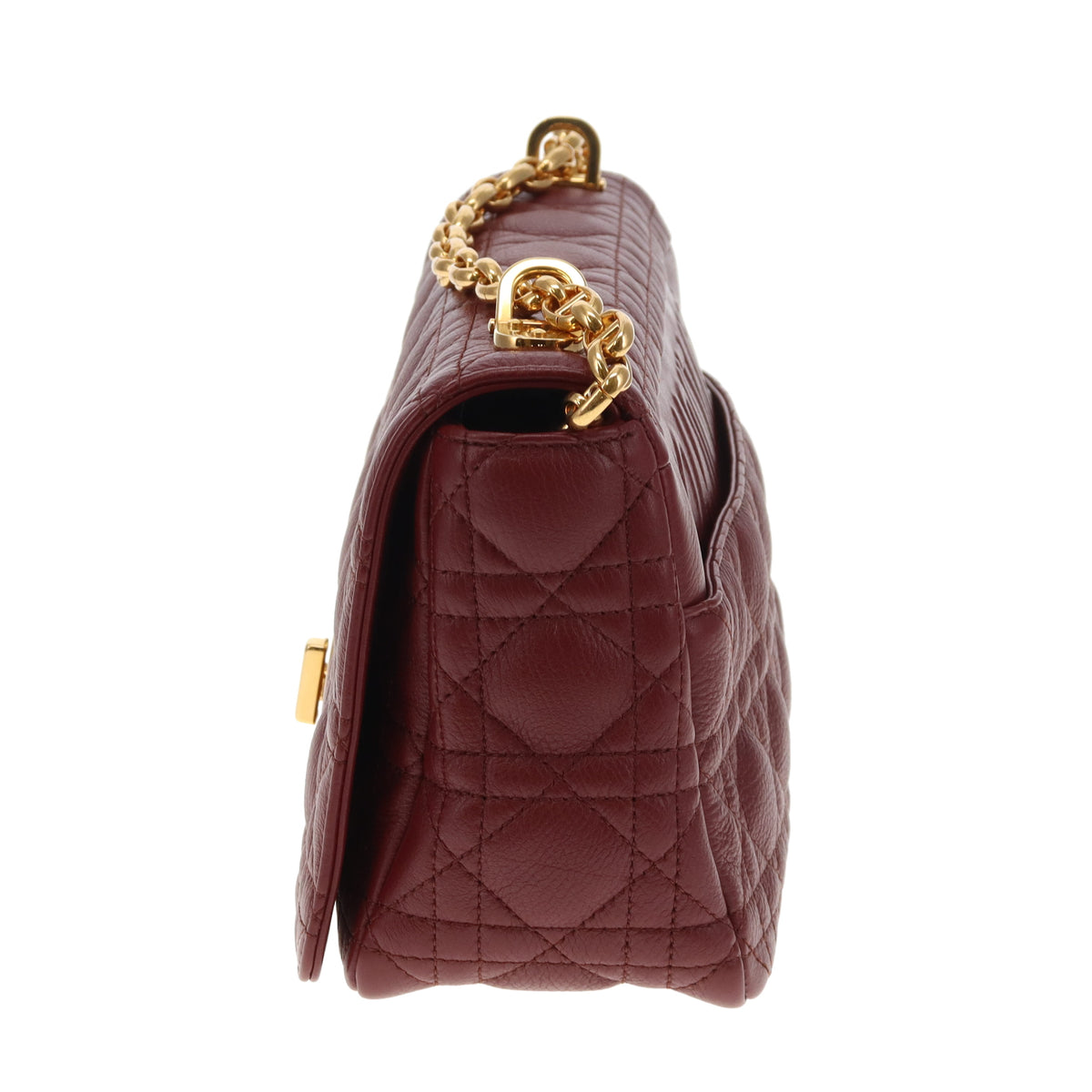 Dior Caro Medium Flap Bag In Red Brick