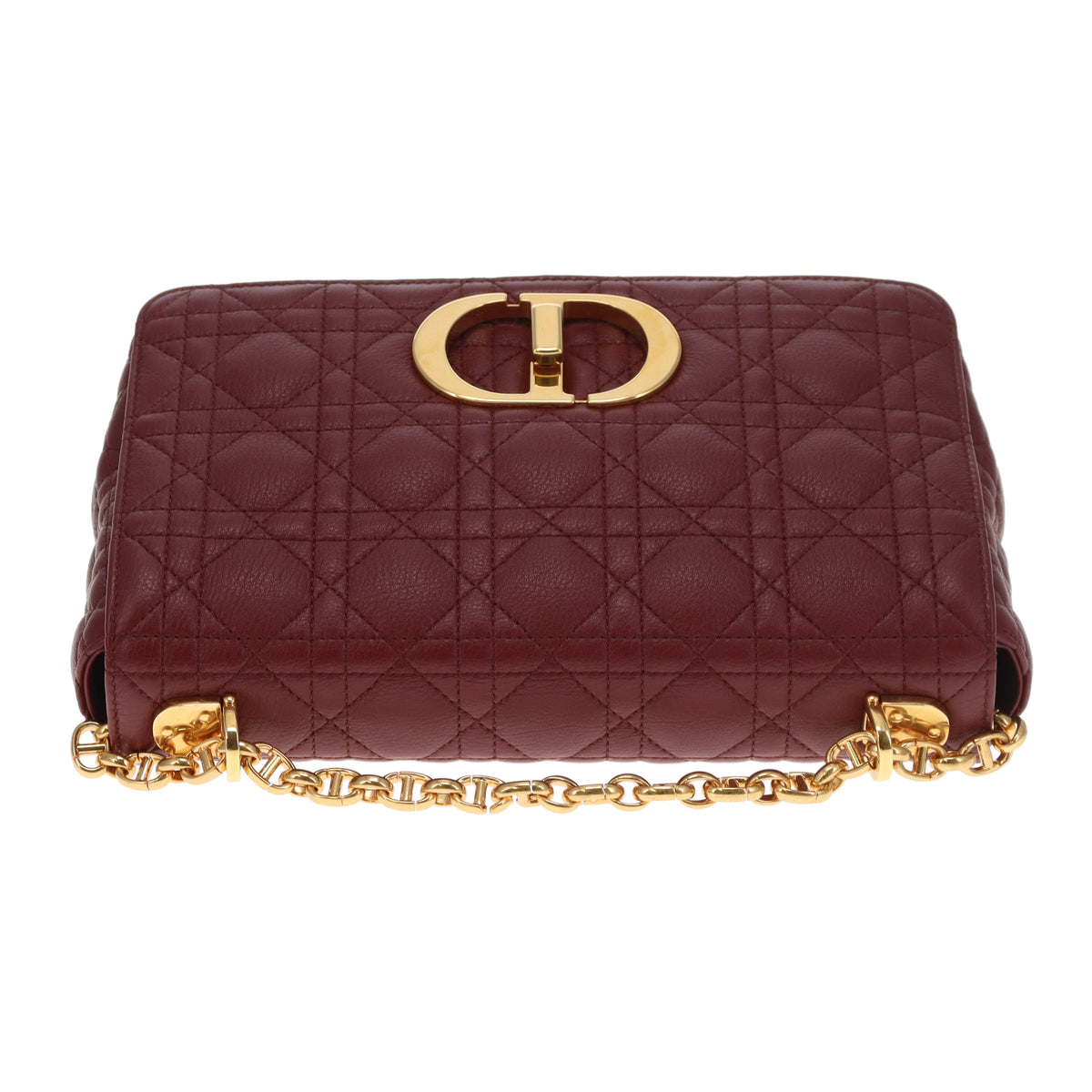 Dior Caro Medium Flap Bag In Red Brick