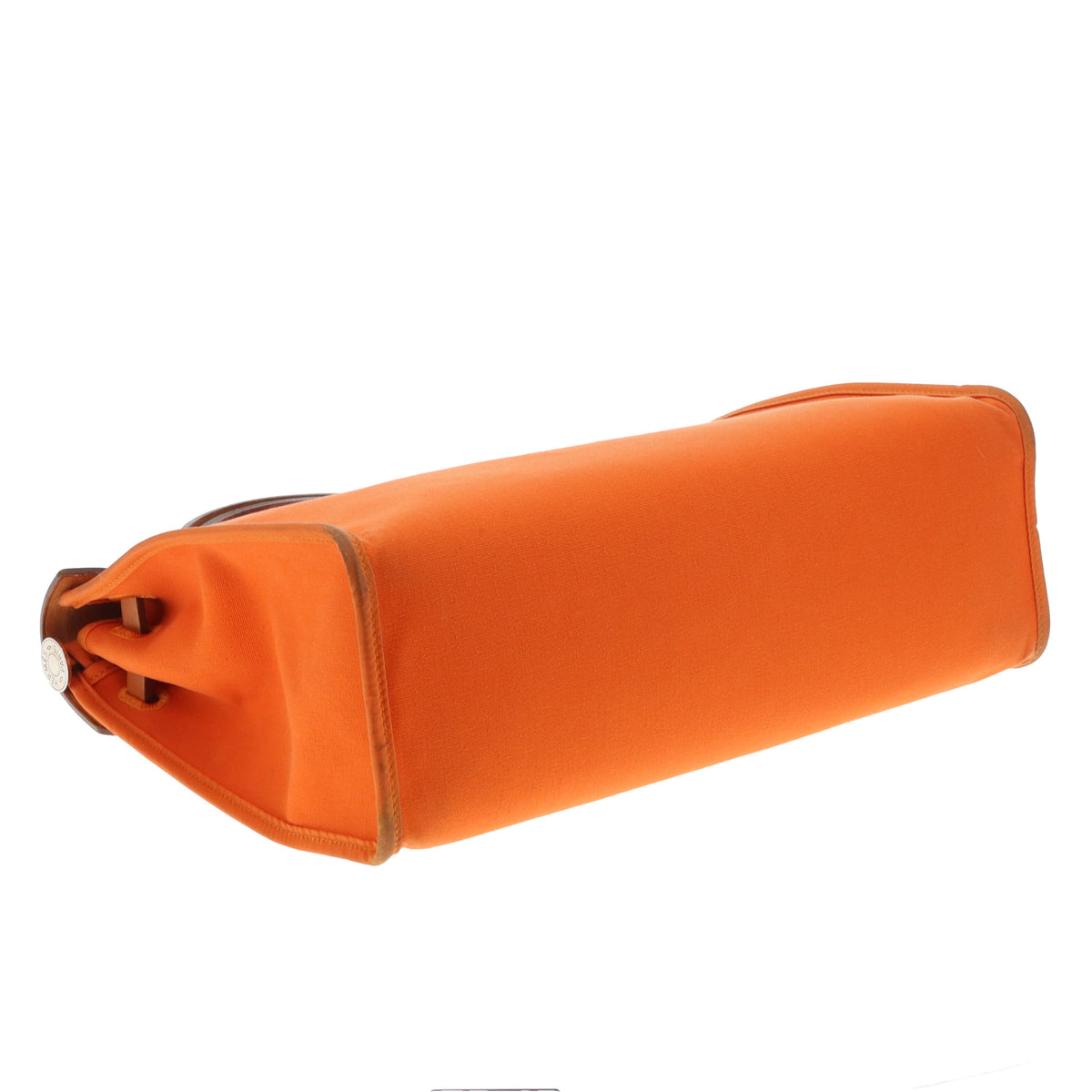 Hermes Herbag Zip 31 In Orange Canvas and Vache Hunter