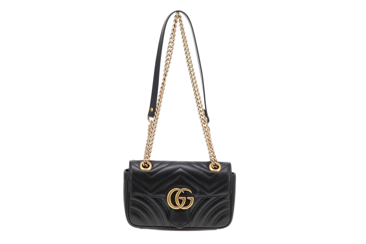 Gucci Marmont Flap Bag Mini Black GHW