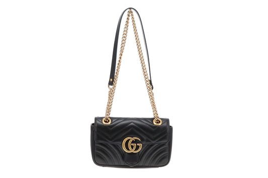 Gucci Marmont Flap Bag Mini Black GHW