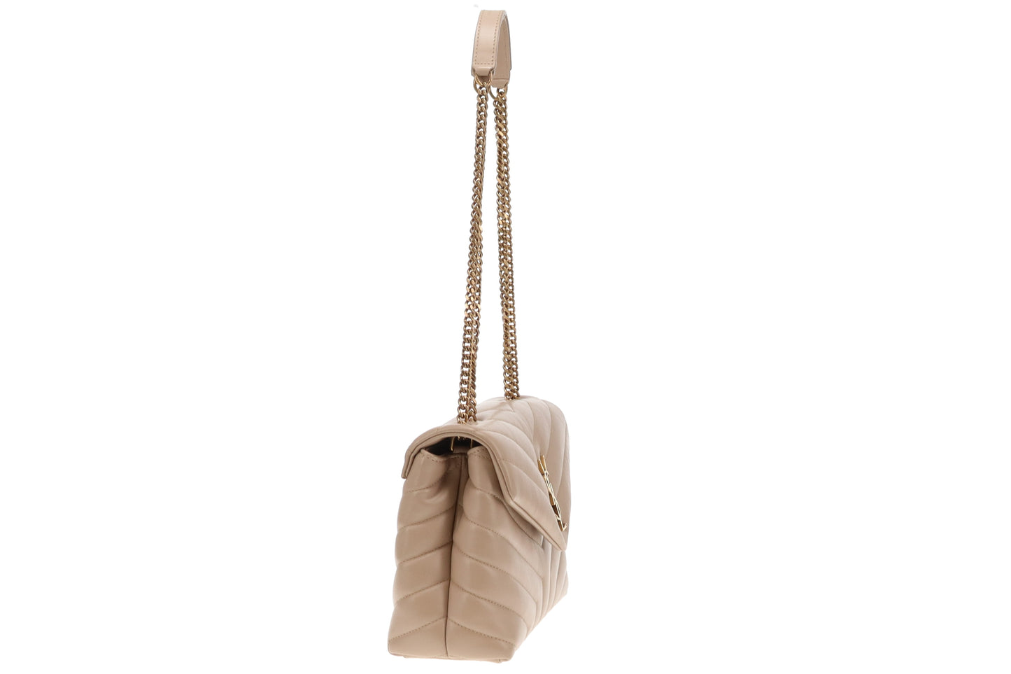 Saint Laurent Loulou Small Beige GHW 2021