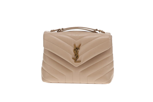 Saint Laurent Loulou Small Beige GHW 2021