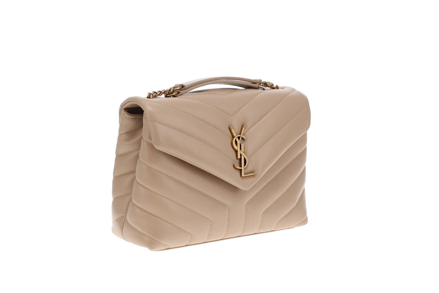 Saint Laurent Loulou Small Beige GHW 2021