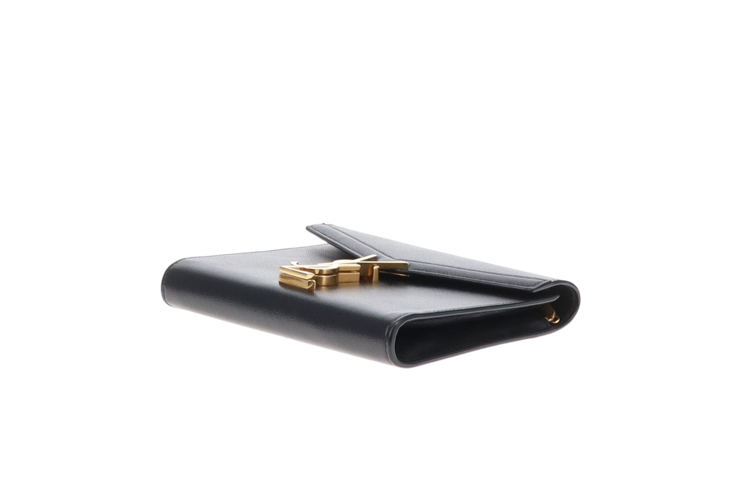 Saint Laurent Cassandra Chain Wallet with Push Lock Black GHW