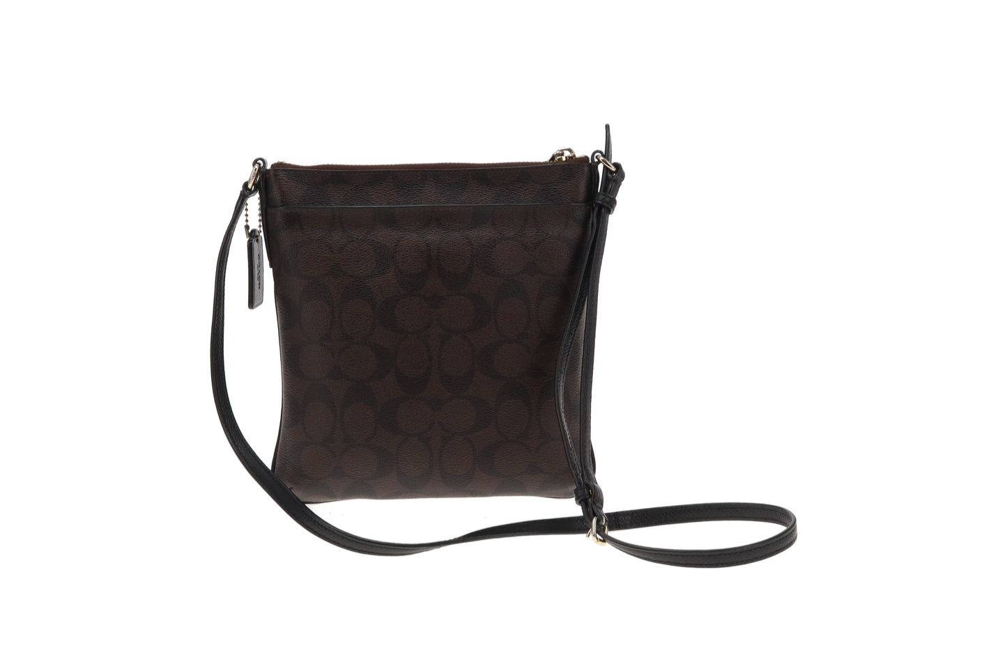 Coach Signature Slim Crossbody Messenger Bag Brown