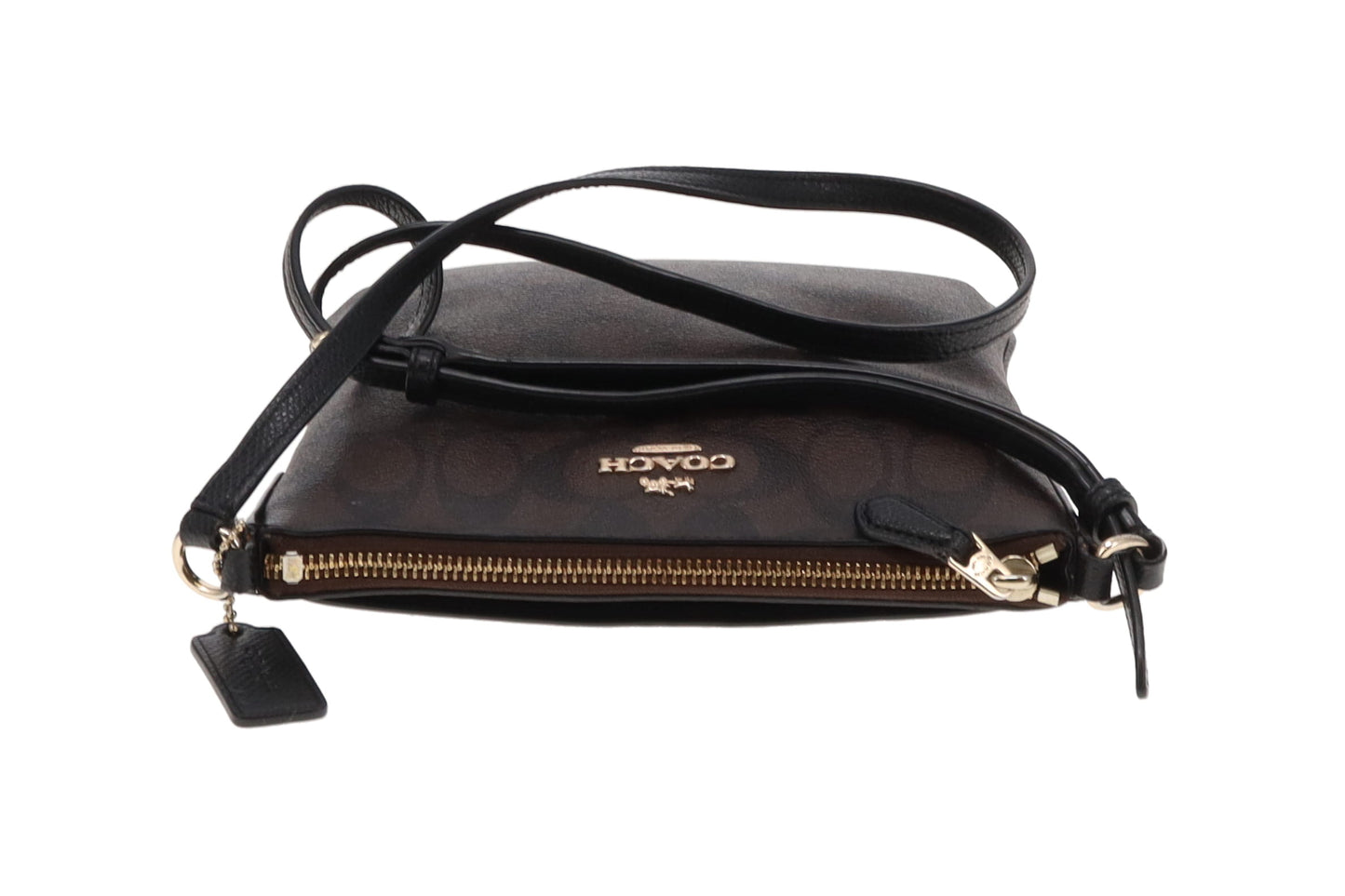 Coach Signature Slim Crossbody Messenger Bag Brown