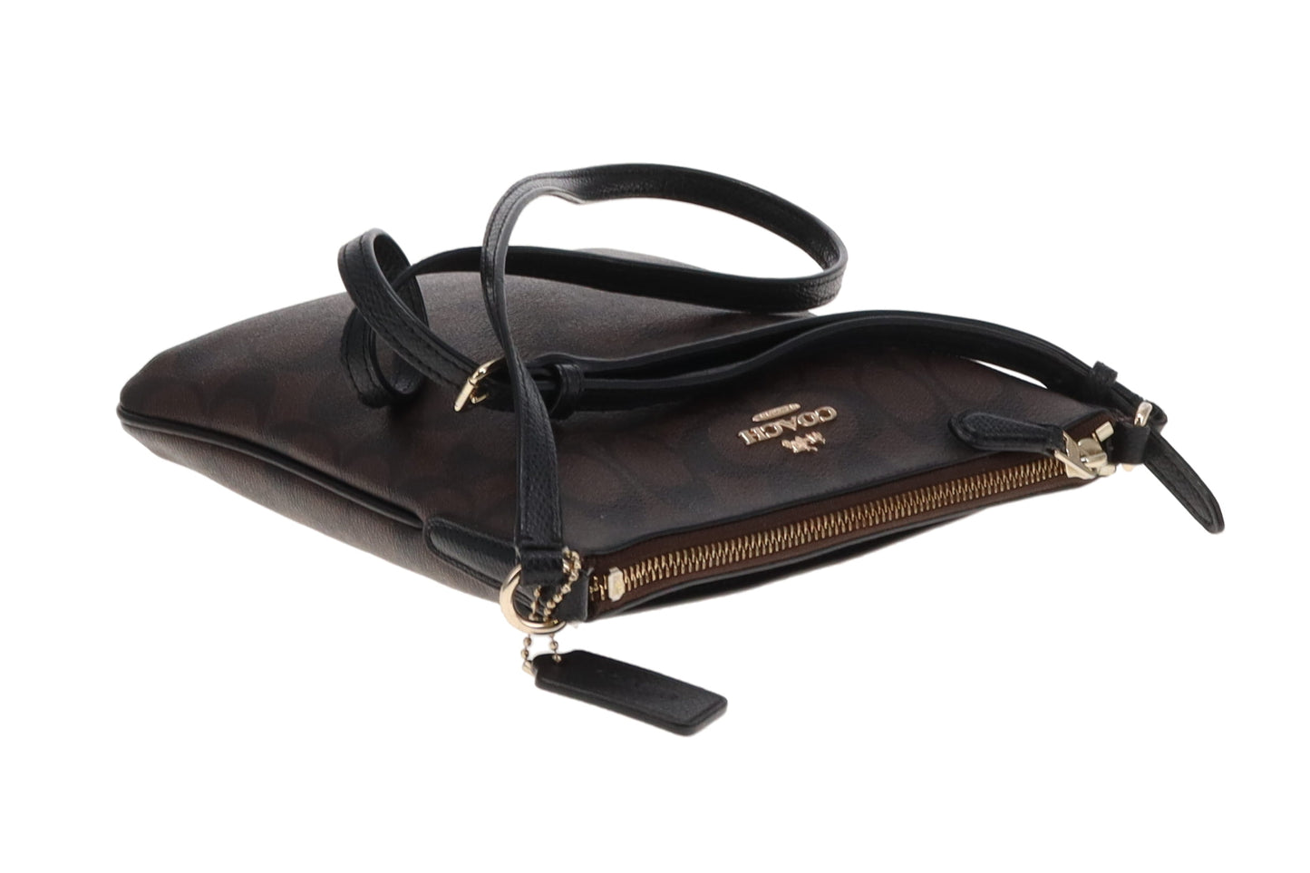 Coach Signature Slim Crossbody Messenger Bag Brown