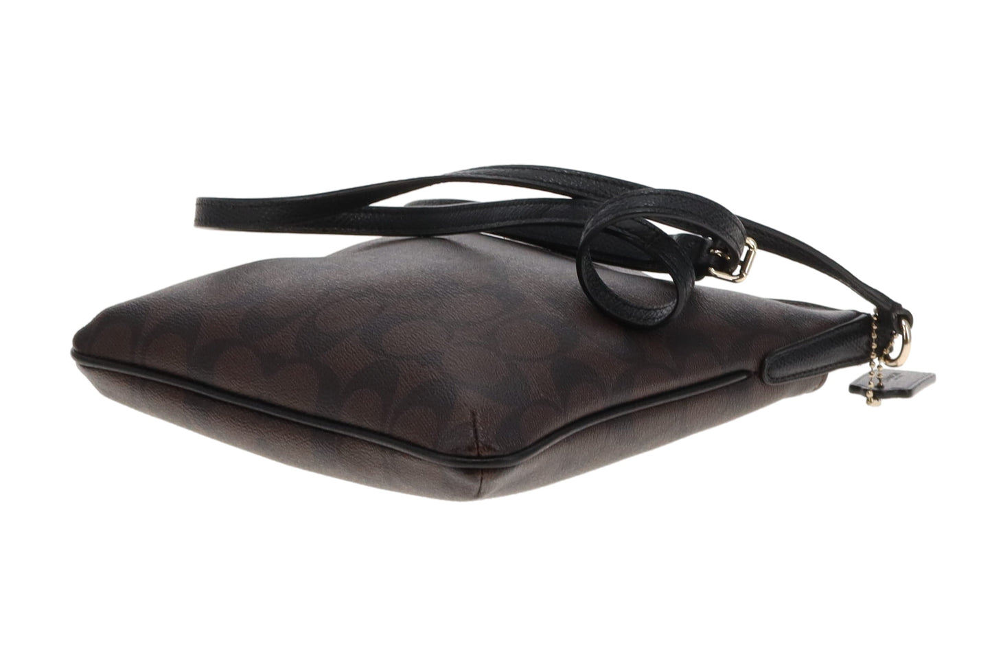 Coach Signature Slim Crossbody Messenger Bag Brown