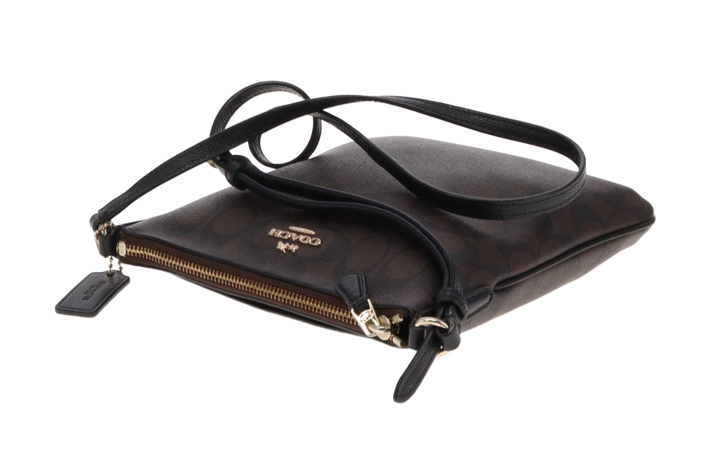 Coach Signature Slim Crossbody Messenger Bag Brown