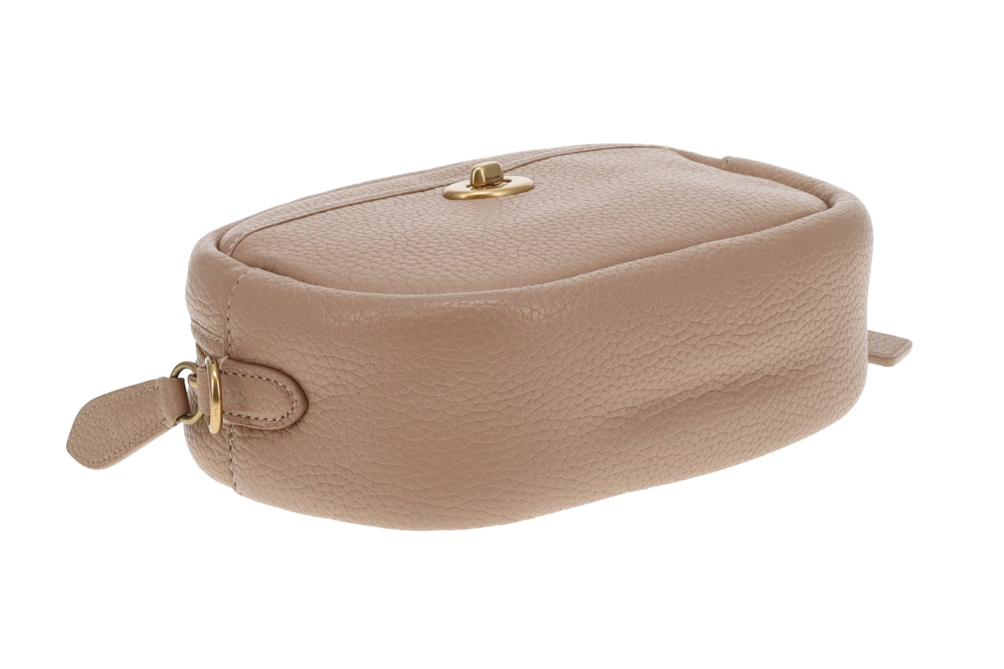 Coach Turnlock Camera Bag Beige with Logo Strap